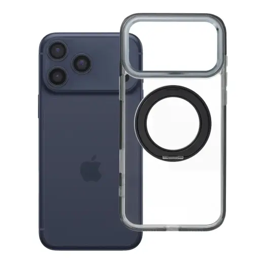 Frame Circle Stand telefoni ümbris alusega ja MagSafe toega iPhone 17 Pro Max | iPhone 18 Pro Max must