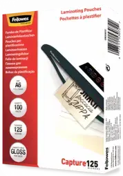 Laminēšanas plēve Fellowes A6 Glossy 125 Micron Laminating Pouch - 100 pack