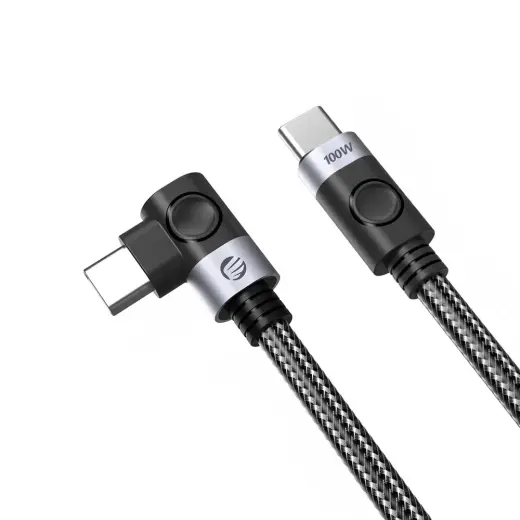 Orico C2CW datu pārraides un uzlādes vads | USB-C uz USB-C | PD | 100W | 1m | melns
