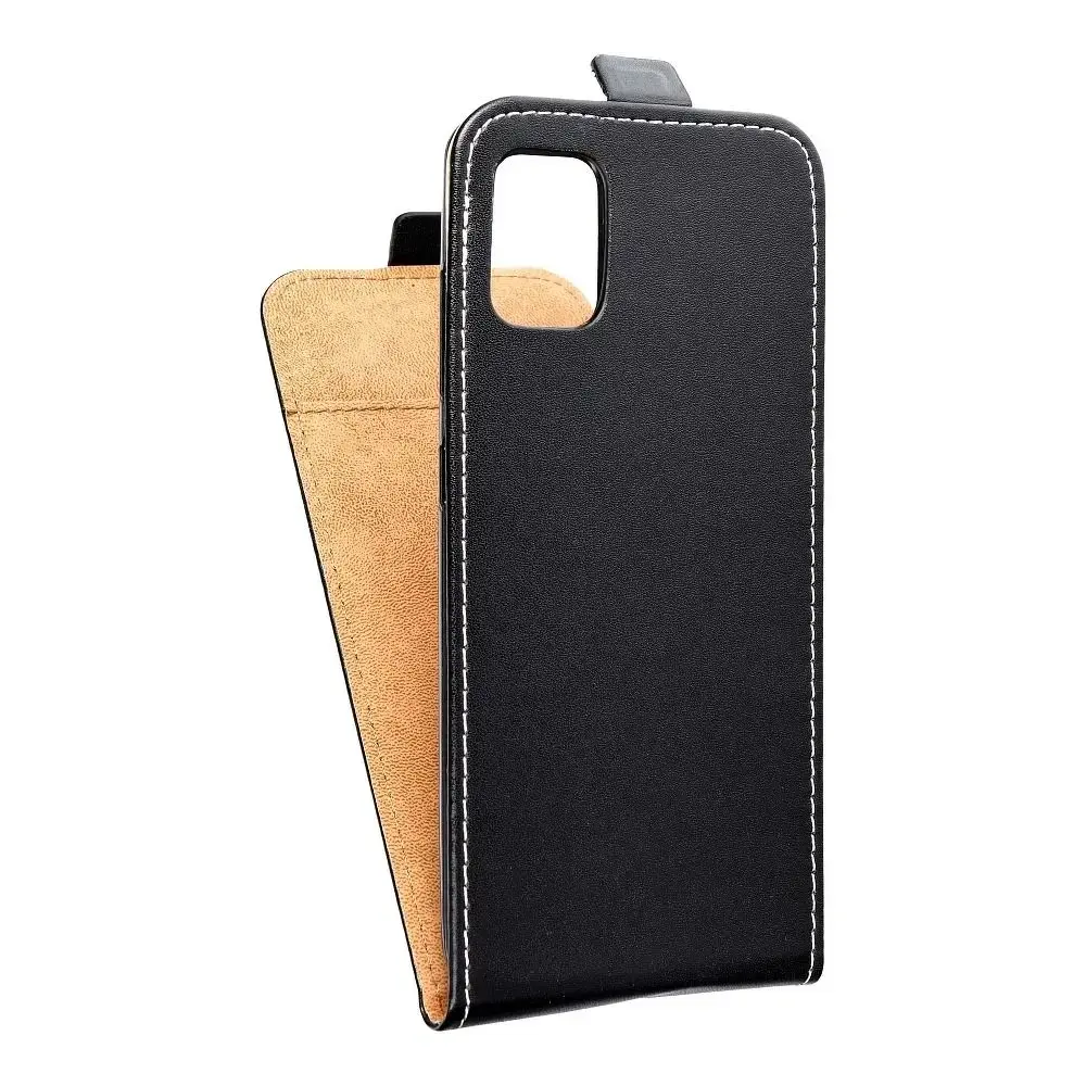 SLIM FLEXI FRESH Vertikaliai atverčiamas telefono dėklas skirtas Samsung Galaxy A51 (A515) juodas