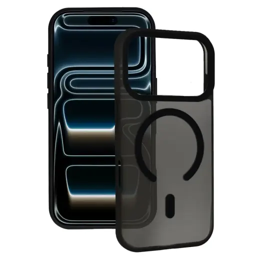 Tel Protect Mist Matte telefono dėklas su MagSafe palaikymu Samsung Galaxy A17 5G (A176) juodas