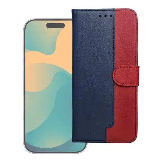 Flip case for Motorola G17 POWER Split Book navy and red