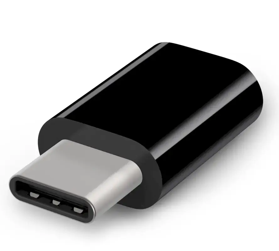 Fusion Accessories adapter | Micro USB kuni USB-C | must