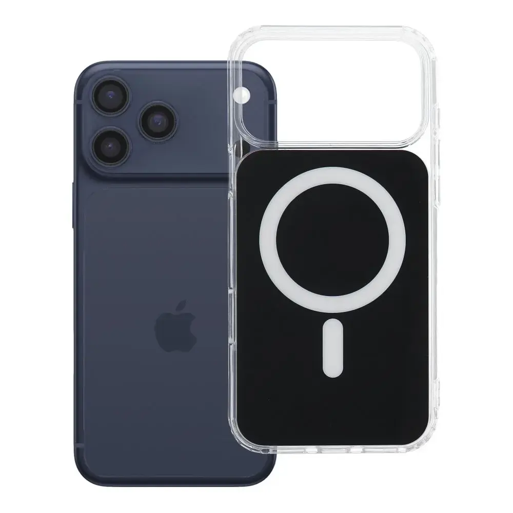Case for iPhone 17 Pro Max / 18 Pro Max Clear Fusion Mag Cover compatible with MagSafe black
