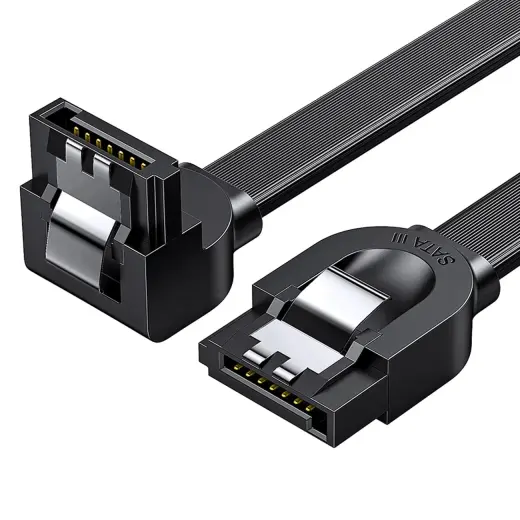 UGREEN SATA 3.0 leņķveida kabelis, 0,5 m, melns (US217)