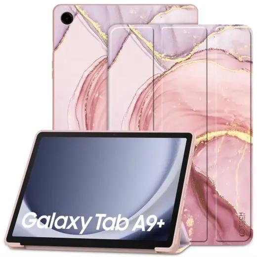 Tech-Protect SmartCase planšetinio kompiuterio dėklas Galaxy Tab A9+ rožinis