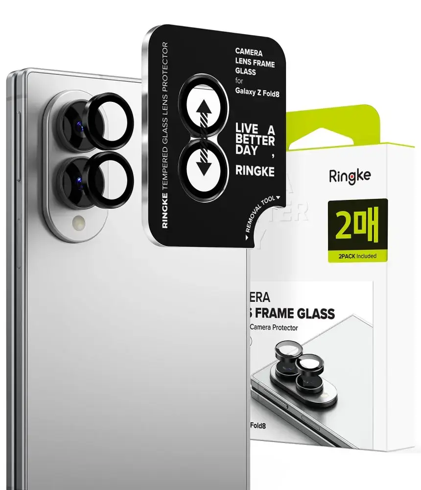 Ringke Camera Frame kaamera kaitseklaas telefonile Samsung Galaxy Z Fold 8 (F971) must (2 tk.)