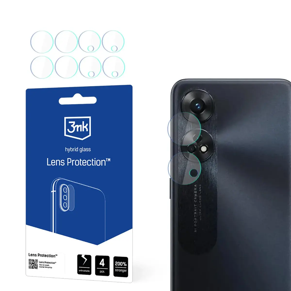 3mk Lens Protection camera lens protector for Oppo Reno8 T