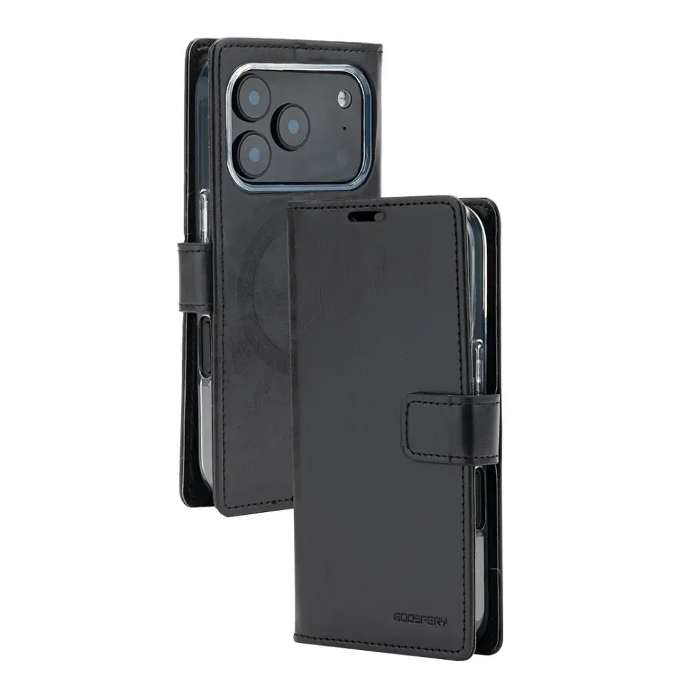 Mercury BlueMoon Diary MagSafe Case for iPhone 17 Pro / 18 Pro Black