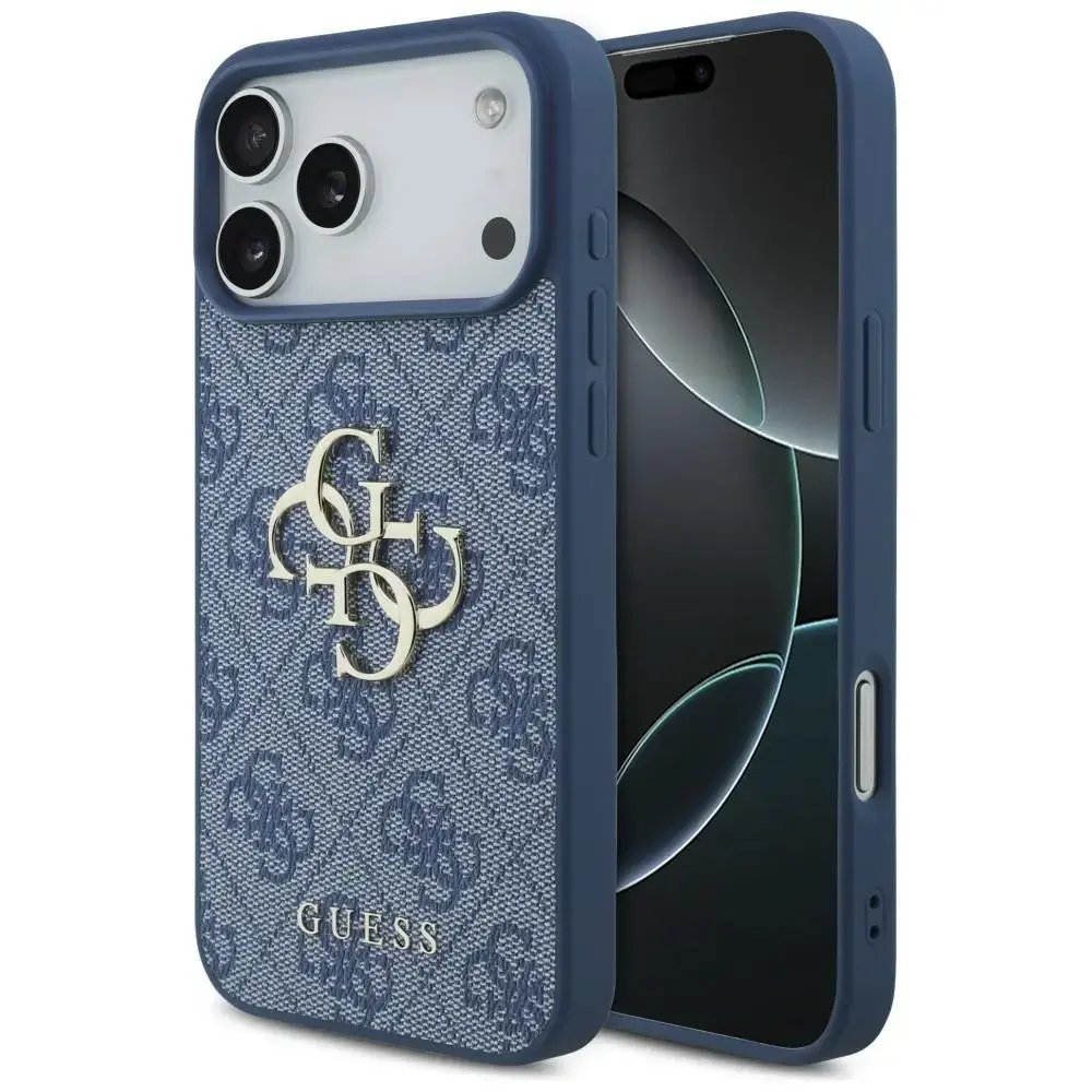 Guess 4G Big Logo maciņš telefonam iPhone 18 Pro Max | iPhone 17 Pro Max zils