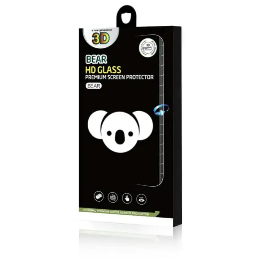 Reals Bear Super HD Hard Glass aizsargstikls telefona ekrānam iPhone 17 ar uzstādīšanas rāmi