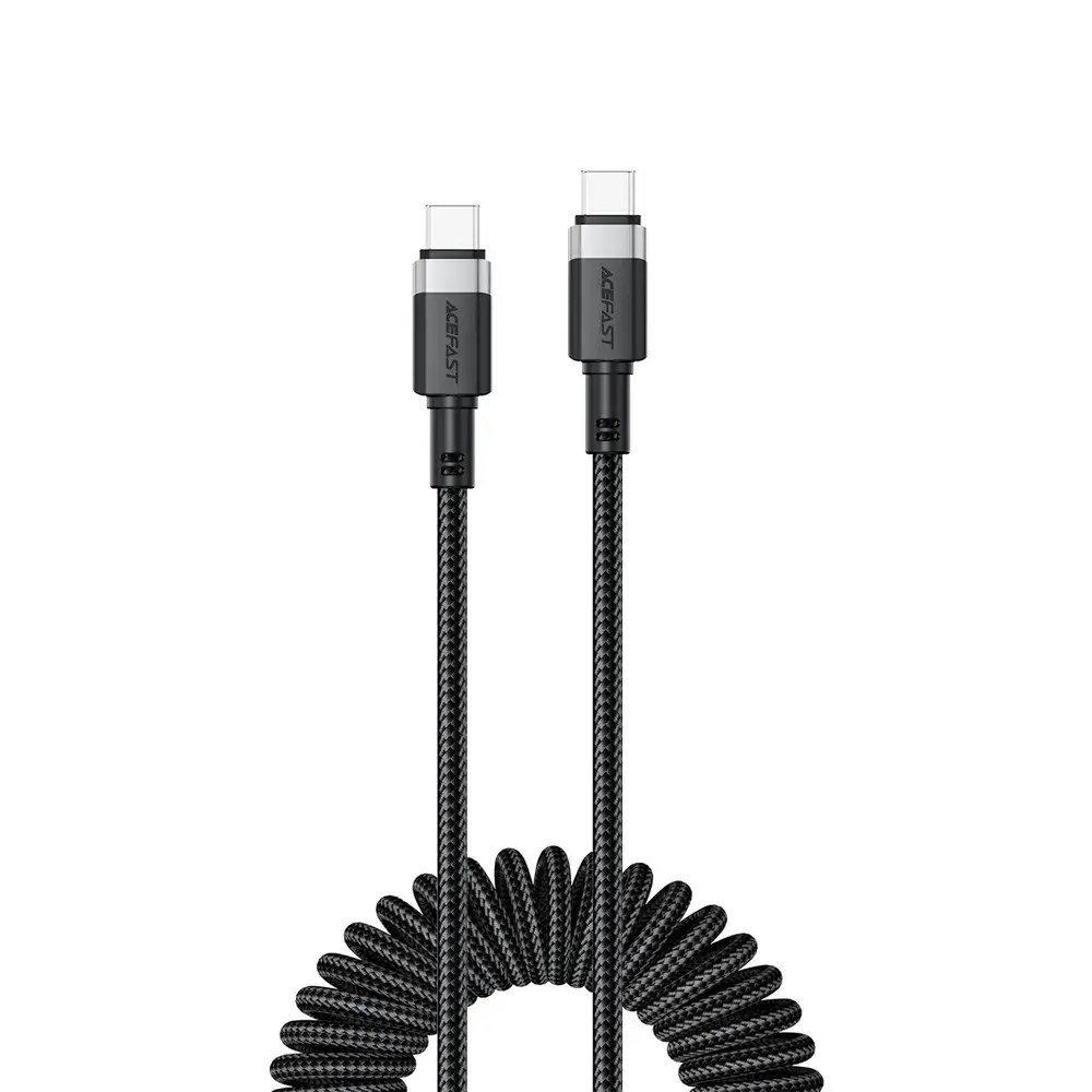 Acefast C14-03 datu pārraides un uzlādes vads | USB-C uz USB-C | 60W | 1.2m | melns