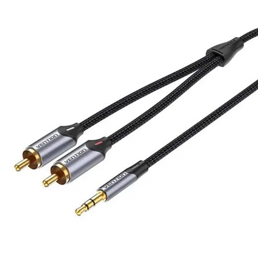 2xRCA kaabel (Cinch) pesa - 3,5 mm Vention BCNBL 10m (hall)