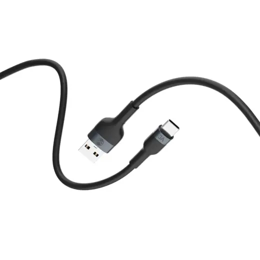 Forever Flexible провод для передачи данных и зарядки | USB-A на USB-C | 15W | 1m | черный