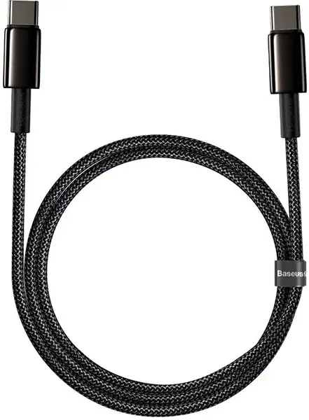 Baseus Tungsten Gold data transfer and charging cable | USB-C to USB-C | 100W | 1m | black
