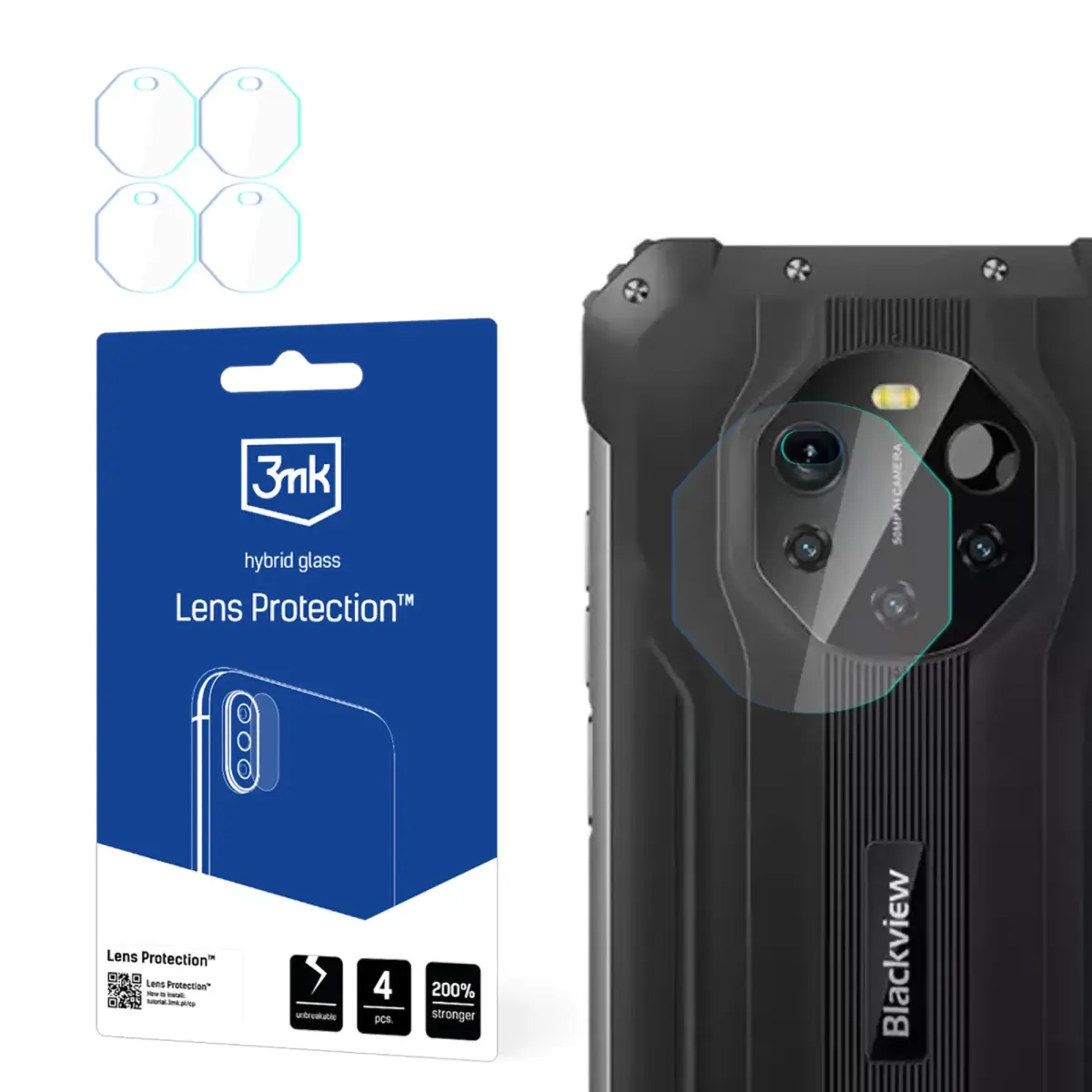 3mk Lens Protection kameras aizsargstikls telefonam Blackview BV8800