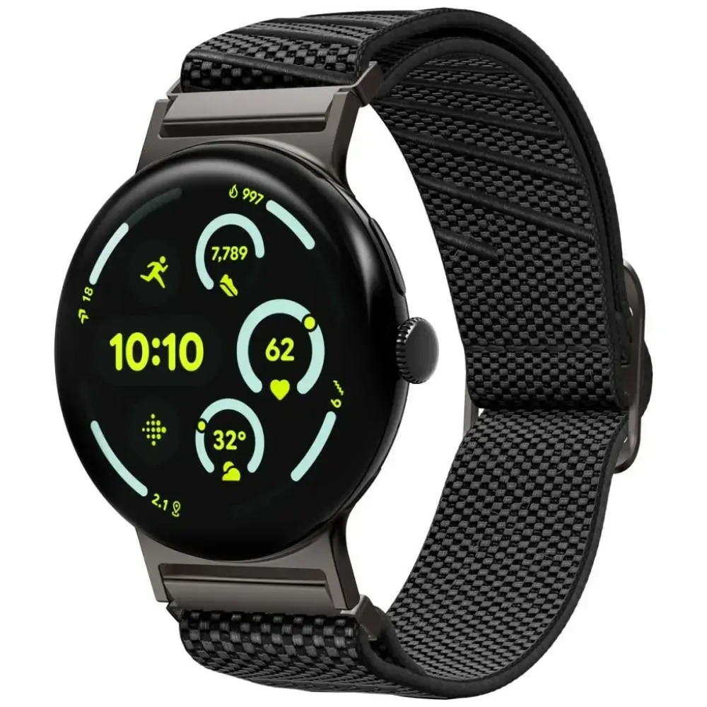 Spigen Lite Fit X V2 ремешок для умных часов Google Pixel Watch 4/3 (45 mm) | нейлоновый | чёрный