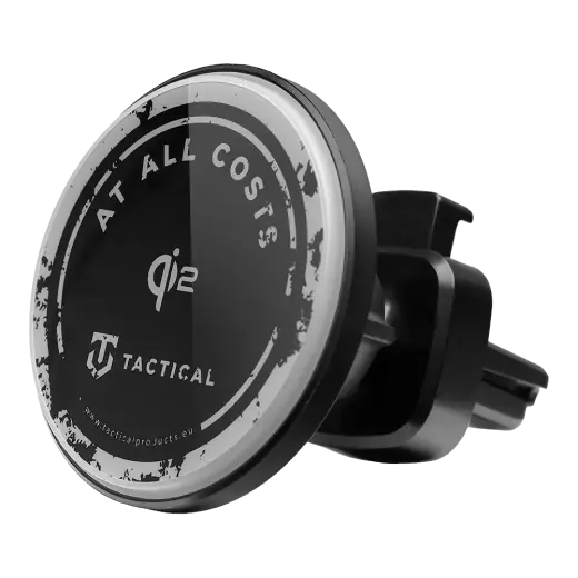 Tactical MagForce EQui2p magnētisks auto telefona turētājs uz gaisa deflektora ar bezvadu uzlādi saderīgs ar MagSafe melns