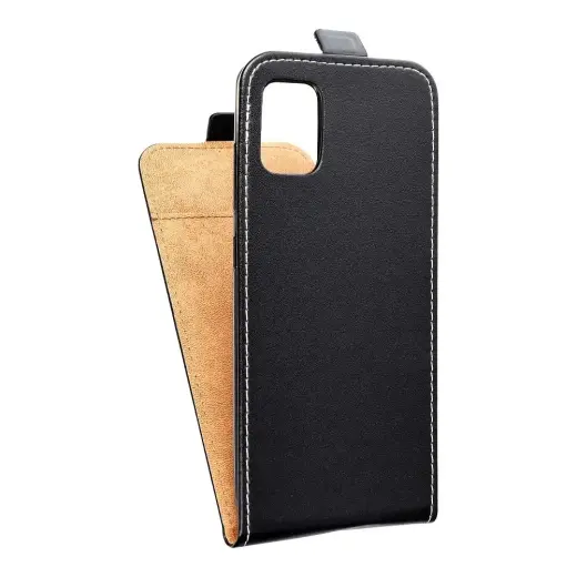 SLIM FLEXI FRESH Vertikaliai atverčiamas telefono dėklas skirtas Samsung Galaxy A51 (A515) juodas