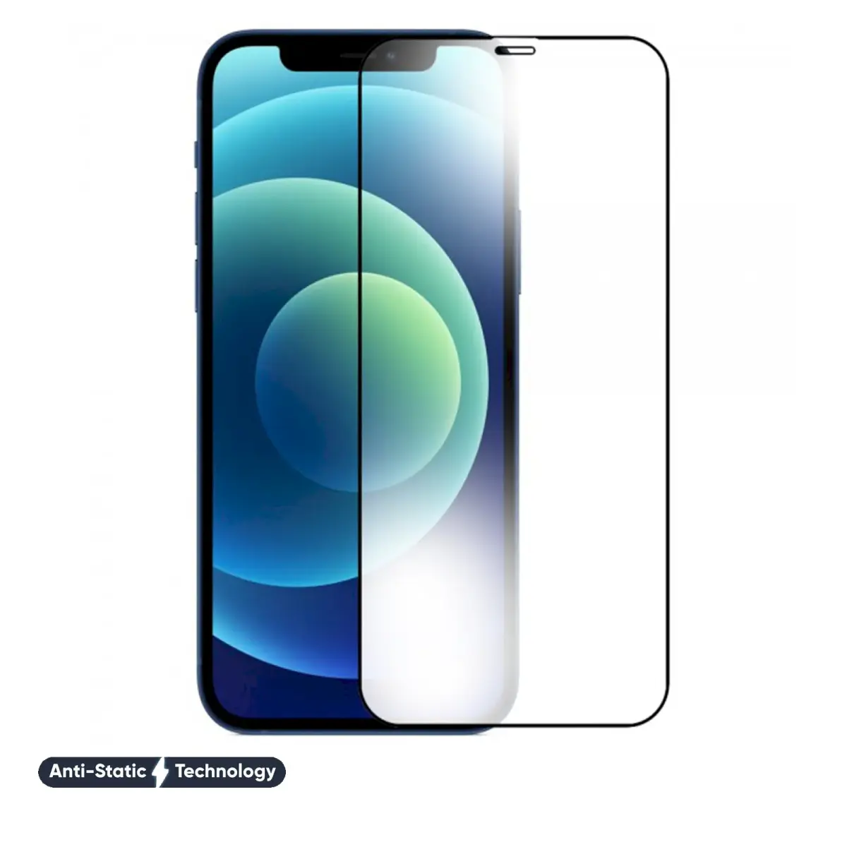 Fusion ESD 6D pretstatiska aizsargstikls telefonam iPhone 12 Pro melns