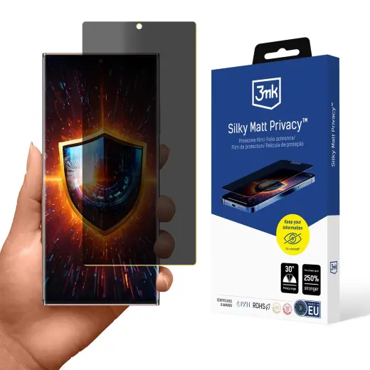3mk Silky Matt Privacy aizsargplēve telefona ekrānam Samsung Galaxy Note 20 Ultra (N985) (privātuma efekts)