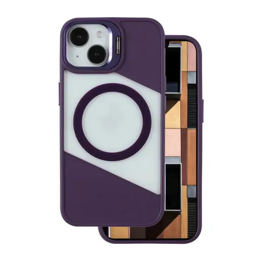 Fusion Mag telefono dėklas su MagSafe palaikymu iPhone 15 violetinis