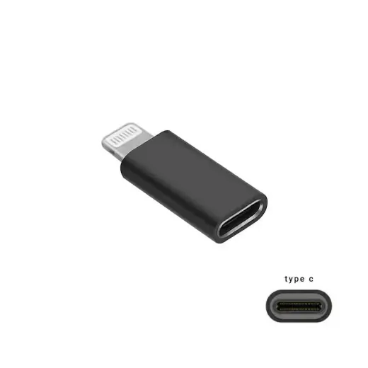 Fusion Accessories adapteris | USB-C uz Lightning | melns