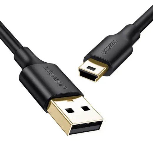 Ugreen 10355 datu pārraides un uzlādes vads | USB-A uz Mini USB | 1m | melns