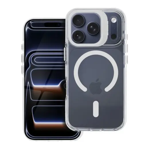 Lens Mag telefono dėklas su MagSafe palaikymu iPhone 17 Pro Max | iPhone 18 Pro Max baltas (su kameros apsauga)