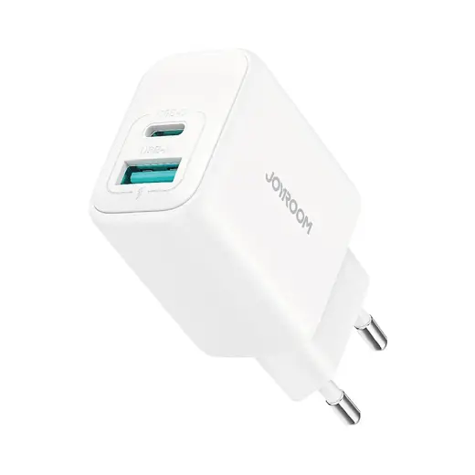 Joyroom JR-TCF21 tīkla lādētājs | 20W | PD, QC3.0 | USB-C, USB-A | balts