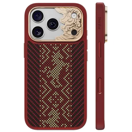 Benks Armor Pro Knight Kevlar Metal Frame telefoni ümbris iPhone 18 Pro | iPhone 17 Pro punane