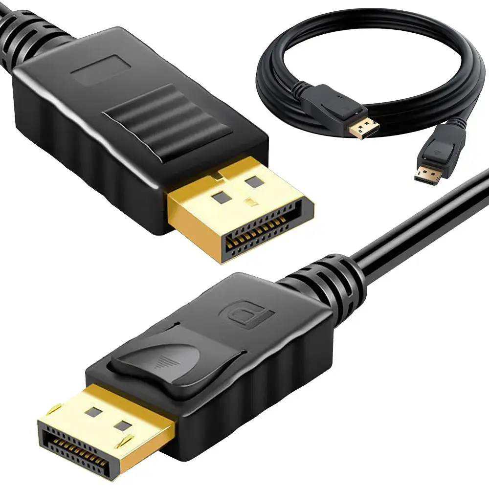 Fusion DisplayPort uz DisplayPort video kabelis v1.4 | 8K 30Hz | 4K 120Hz | 2K 144Hz | 1080p 240Hz 2M melns