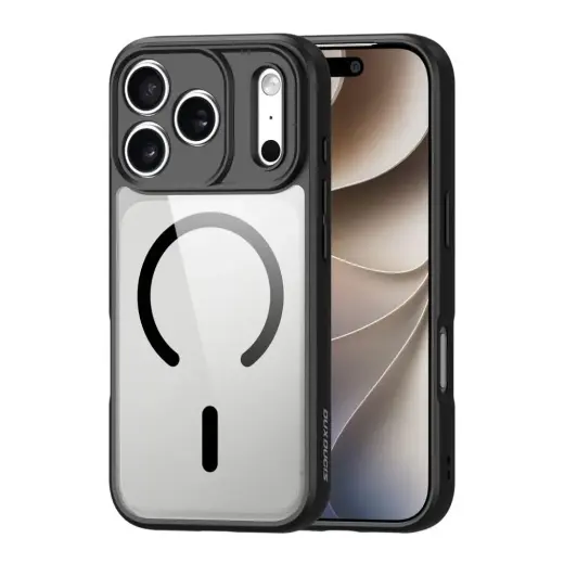 Dux Ducis Aimo Mag telefono dėklas su MagSafe palaikymu iPhone 17 Pro Max | iPhone 18 Pro Max juodas