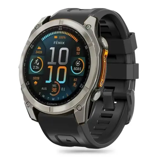 Tech-Protect nutikella rihm Garmin Fenix 5/6/6 Pro/7/8 (47 mm) jaoks | silikoonist | must