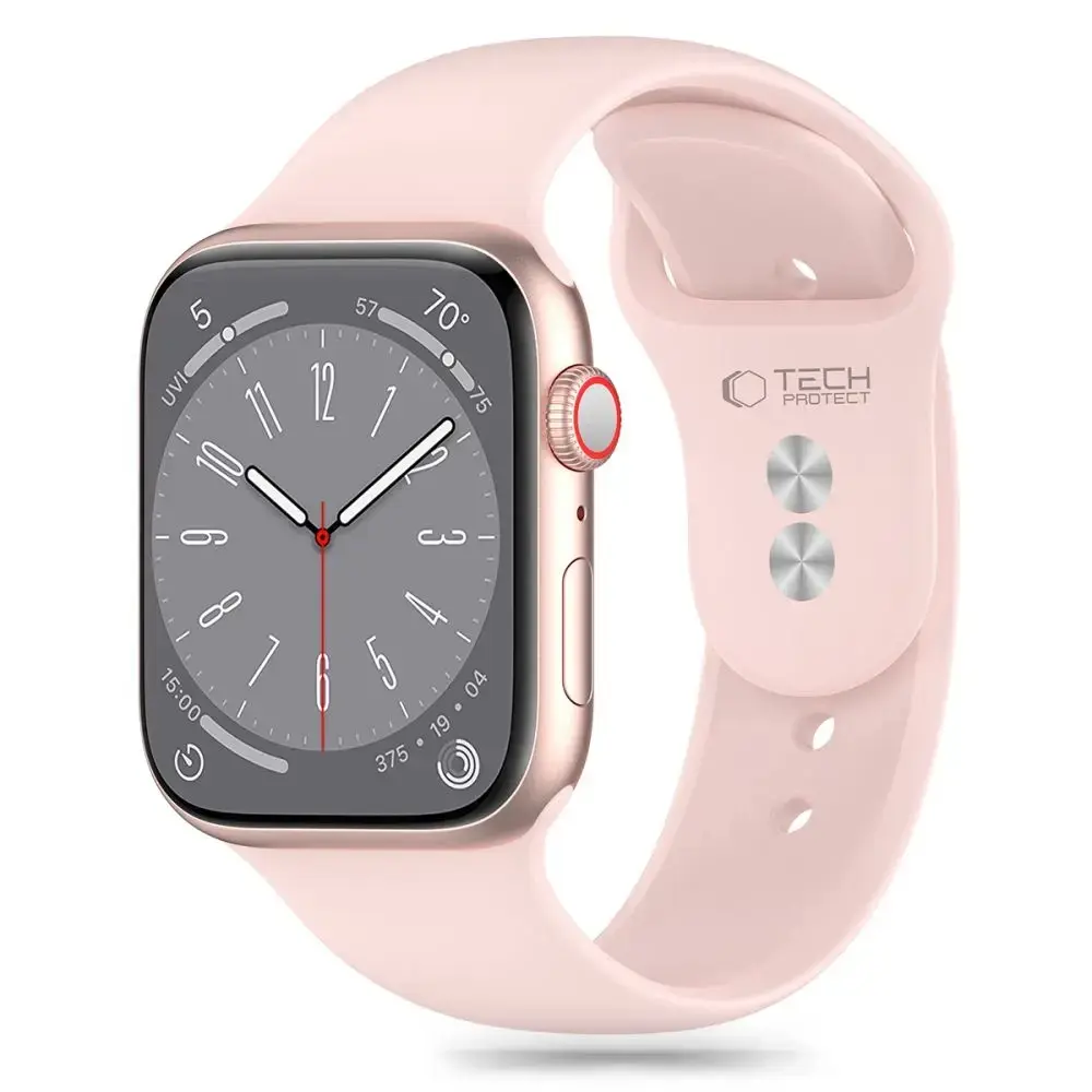 Tech-Protect ремешок для умных часов Apple Watch 4/5/6/7/8/9/SE (38/40/41 mm) | силиконовый | розовый
