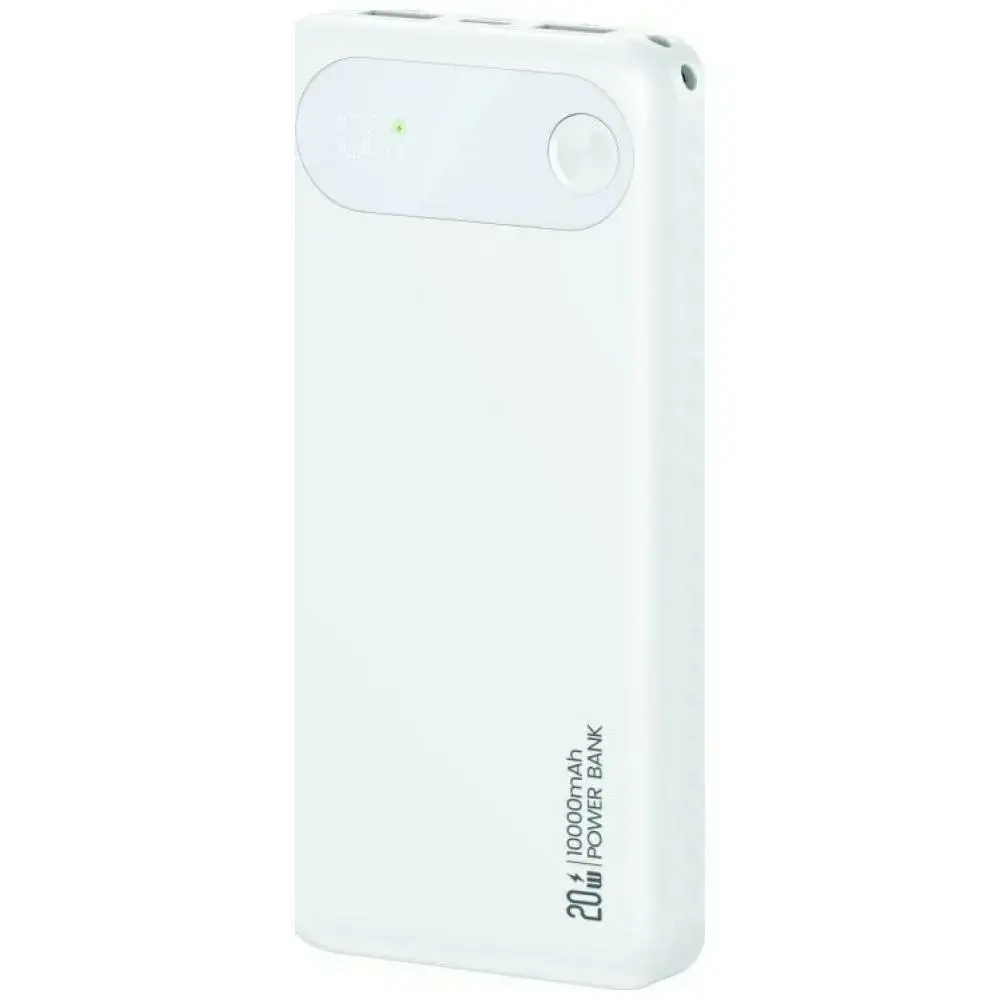 USAMS PB80 väline akupank (powerbank) | 10 000 mAh | 20W | PD | valge