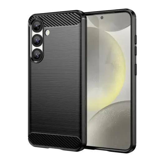 Carbon Case Flexible Silicone for Xiaomi Redmi Turbo 4 / Xiaomi Poco X7 Pro - Black