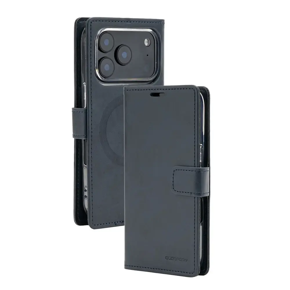 Mercury BlueMoon Diary MagSafe Case for iPhone 17 Pro / 18 Pro Navy Blue