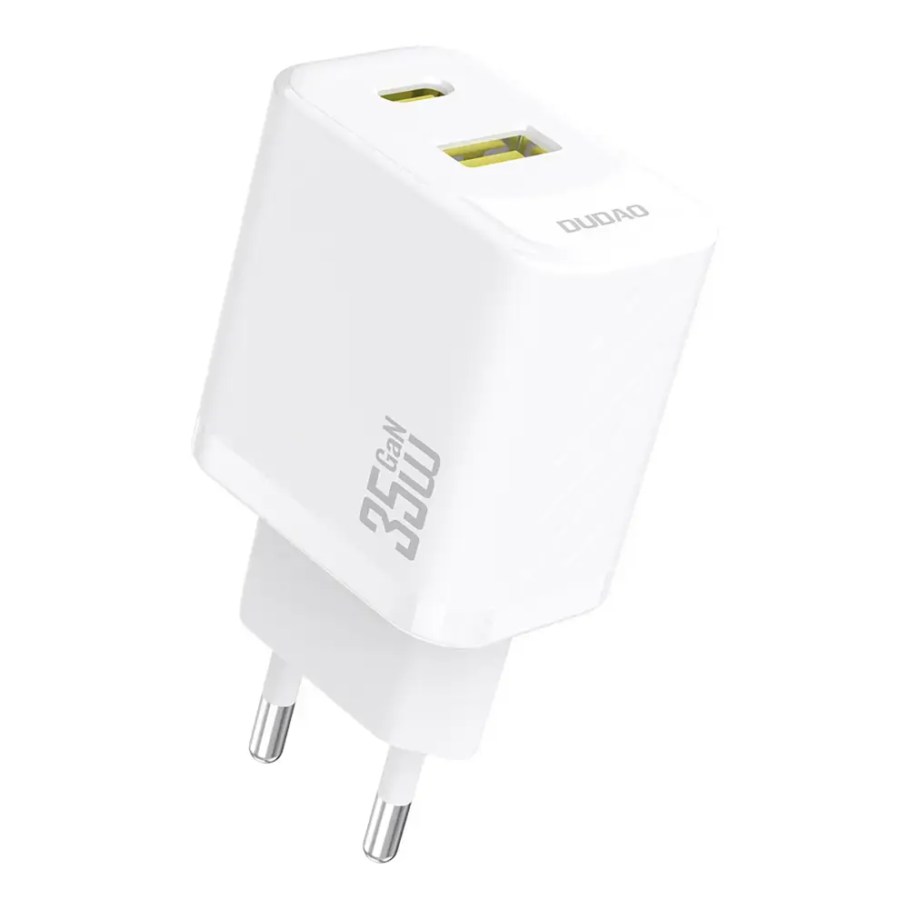Dudao A27 MaxC travel charger | 35W | PD, GaN | USB-C, USB-A | white