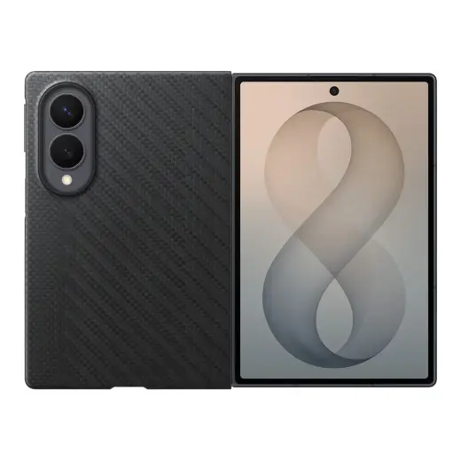 Carbon Magnet чехол с поддержкой MagSafe для телефона Samsung Galaxy Z Fold 8 (F971) чёрный (защитная плёнка в комплекте)