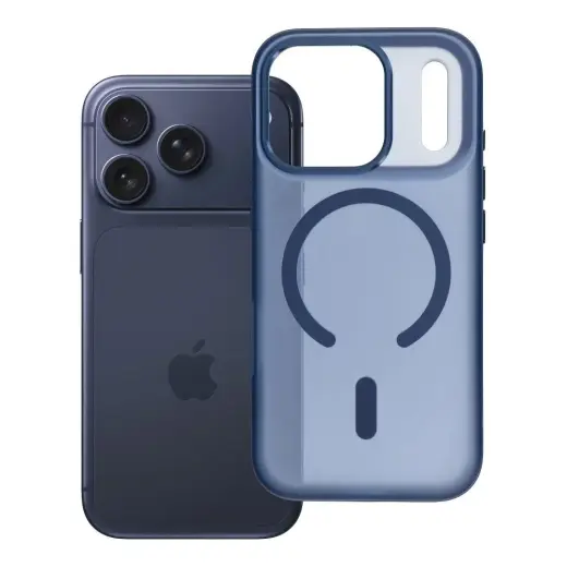 Case for iPhone 17 Pro / 18 Pro Flexline Mag Cover compatible with MagSafe navy blue