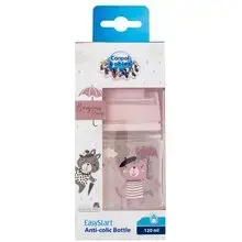 Canpol Babies Bonjour Paris Easy Start Anti-Colic Bottle Pink - Kojenecká lahev 120 ml