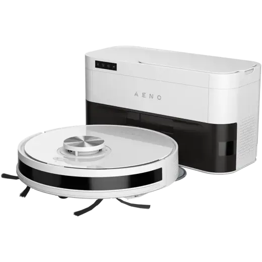 Robot Cleaner w/Dust Collector, white, 2in1 and dust tank, 4000pa, 3200mAh battery