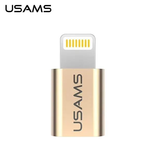 USAMS Adapter microUSB-Lightningzłoty/gold IPTMIC01 (US-SJ014)