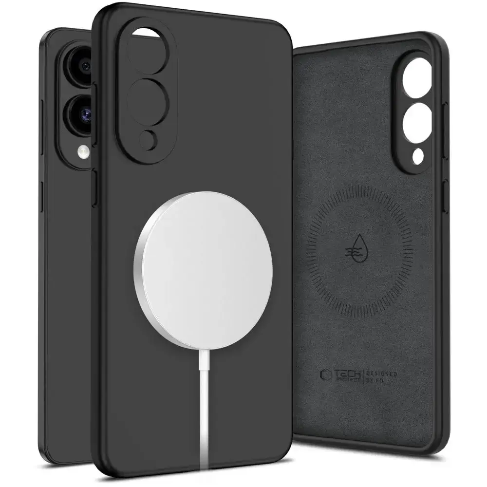 TECH-PROTECT LIQUID SILICONE MAGSAFE GALAXY S25 EDGE BLACK
