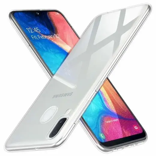 Fusion Ultra 0.3 mm Protect telefono dėklas Samsung Galaxy A20e (A202) skaidrus