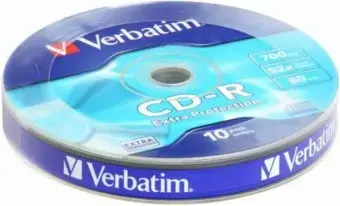 Matricas CD-R Verbatim 700MB Wagon Wheel 1x-52x Extra Protection, 10 Pack Spindle