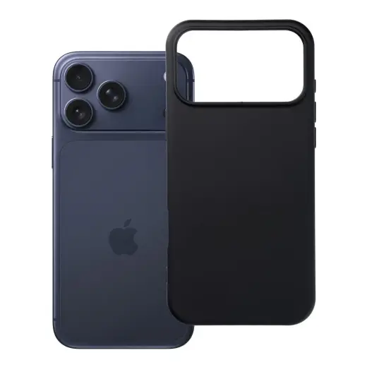Silicone telefono dėklas iPhone 17 Pro | iPhone 18 Pro juodas