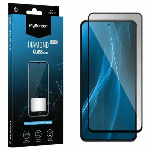 MS Diamond Glass Edge Lite grūdinto stiklo apsauga telefonui Xiaomi Poco M5s juodas, pilnai dengiantis