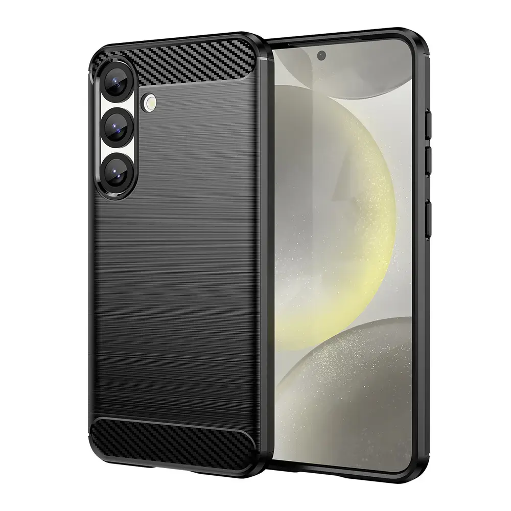 Carbon Case Flexible Silicone for Xiaomi Redmi Turbo 4 / Xiaomi Poco X7 Pro - Black